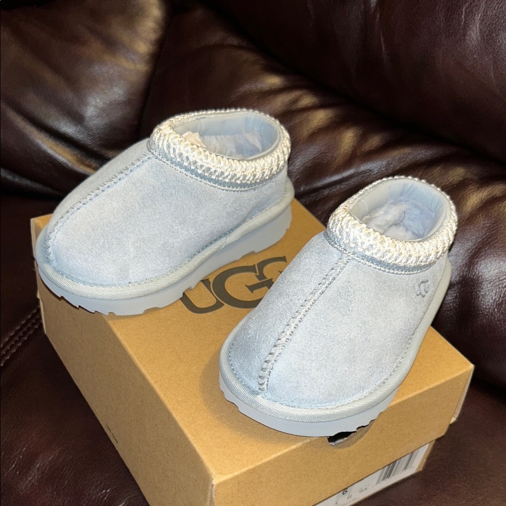 UGG Kids Light Blue Slippers